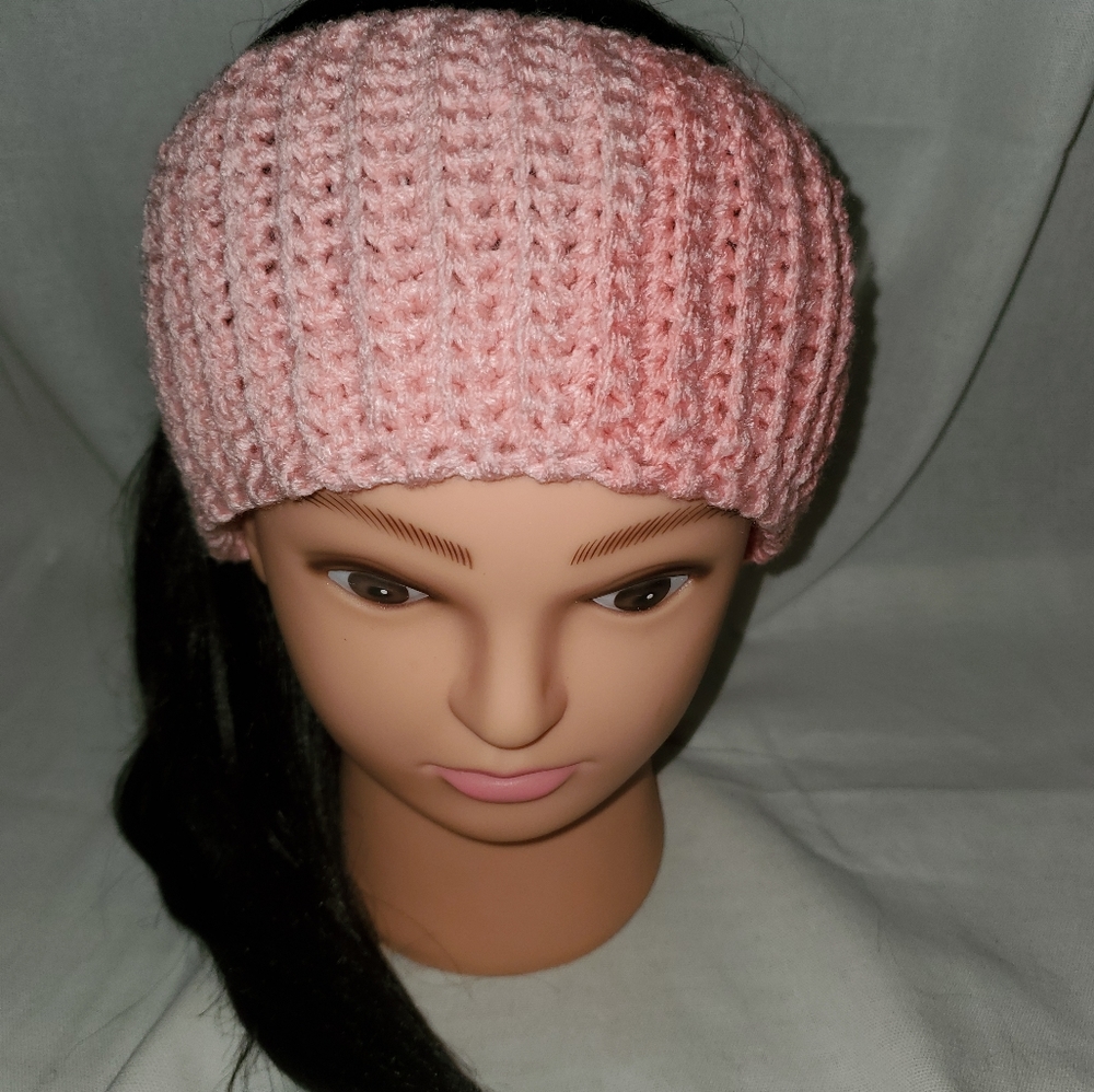 Pink Ombre Headband, Handmade, Crochet